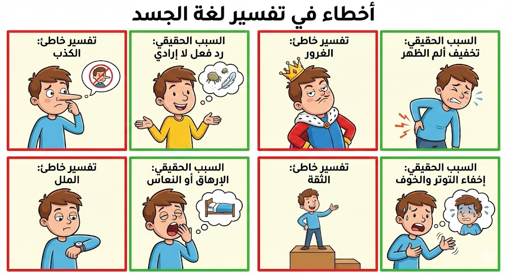 أخطاء في تفسير لغة الجسد