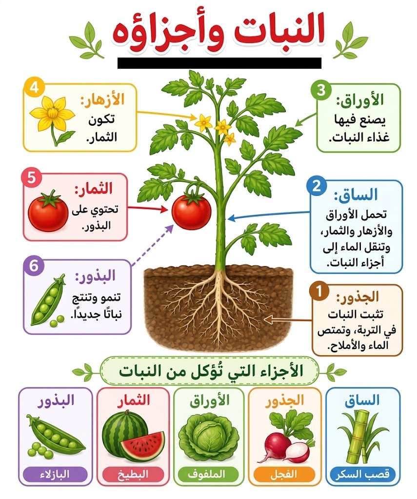 النبات وأجزاؤه