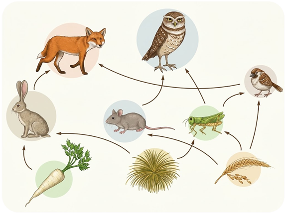 شبكة غذائية على اليابسة شبكة غذائية على اليابسة