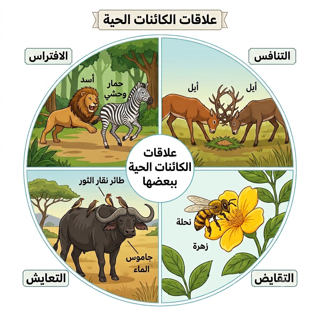 علاقات الكائنات الحية في النظام البيئي