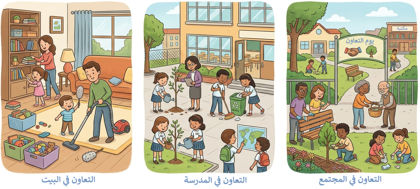 التعاون في المدرسة