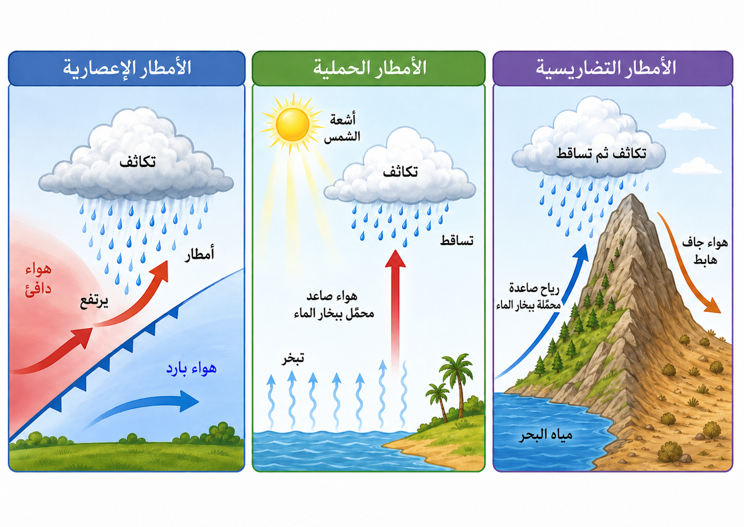 أنواع الأمطار